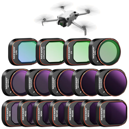 NEEWER Filtros para Drones DJI Mini ND CPL UV - Mini 4Pro - 16 Pack ND&CPL&Effect Filter