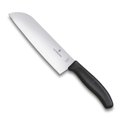Victorinox Cuchillo Santoku clásico suizo de 17 cm en blíster, color negro