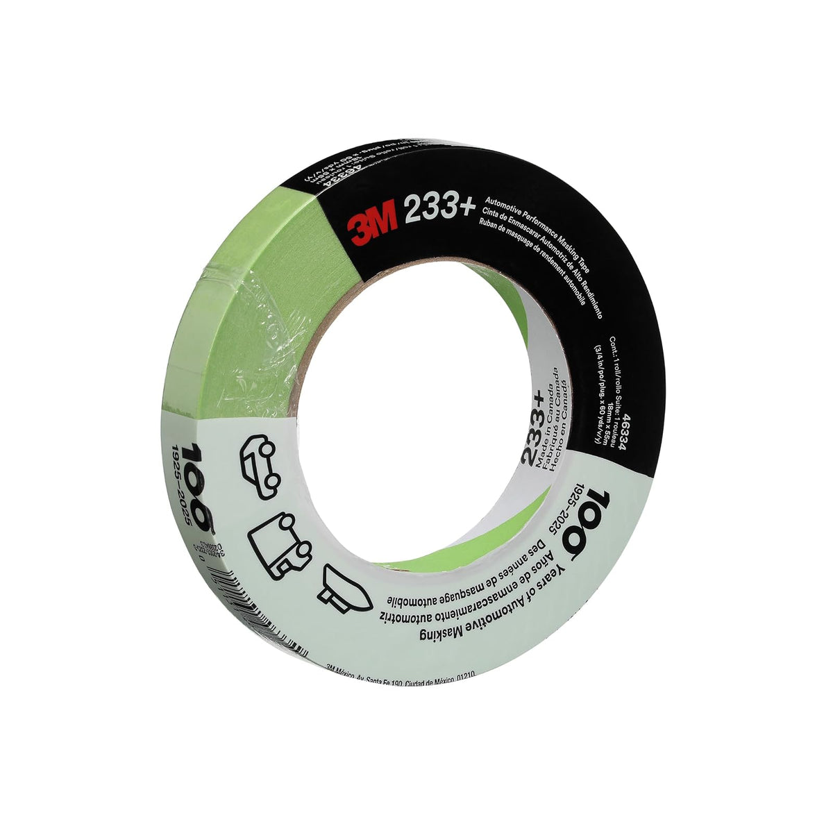 3M 233+ Masking tape .018 X 55 M3/4" ancho NP 26334
