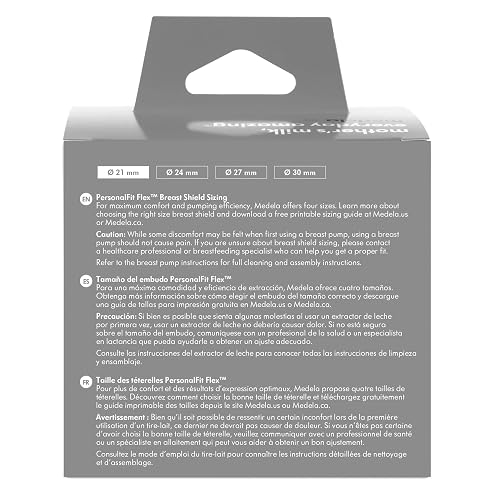Medela | Embudo PersonalFit Flex para Extractores de Leche Medela | Talla Mediana (24 mm) | Contiene: 2 embudos