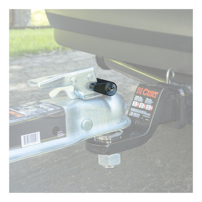 CURT 23521 Black Trailer Tongue Coupler Lock 1/4-Inch Pin Diameter, Up to 3/4-Inch Coupler Span