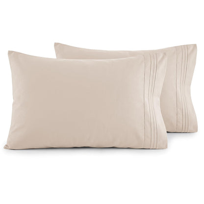 Fundas de Almohada Elegant Comfort de Microfibra Set de 2 - Cream - King - California King