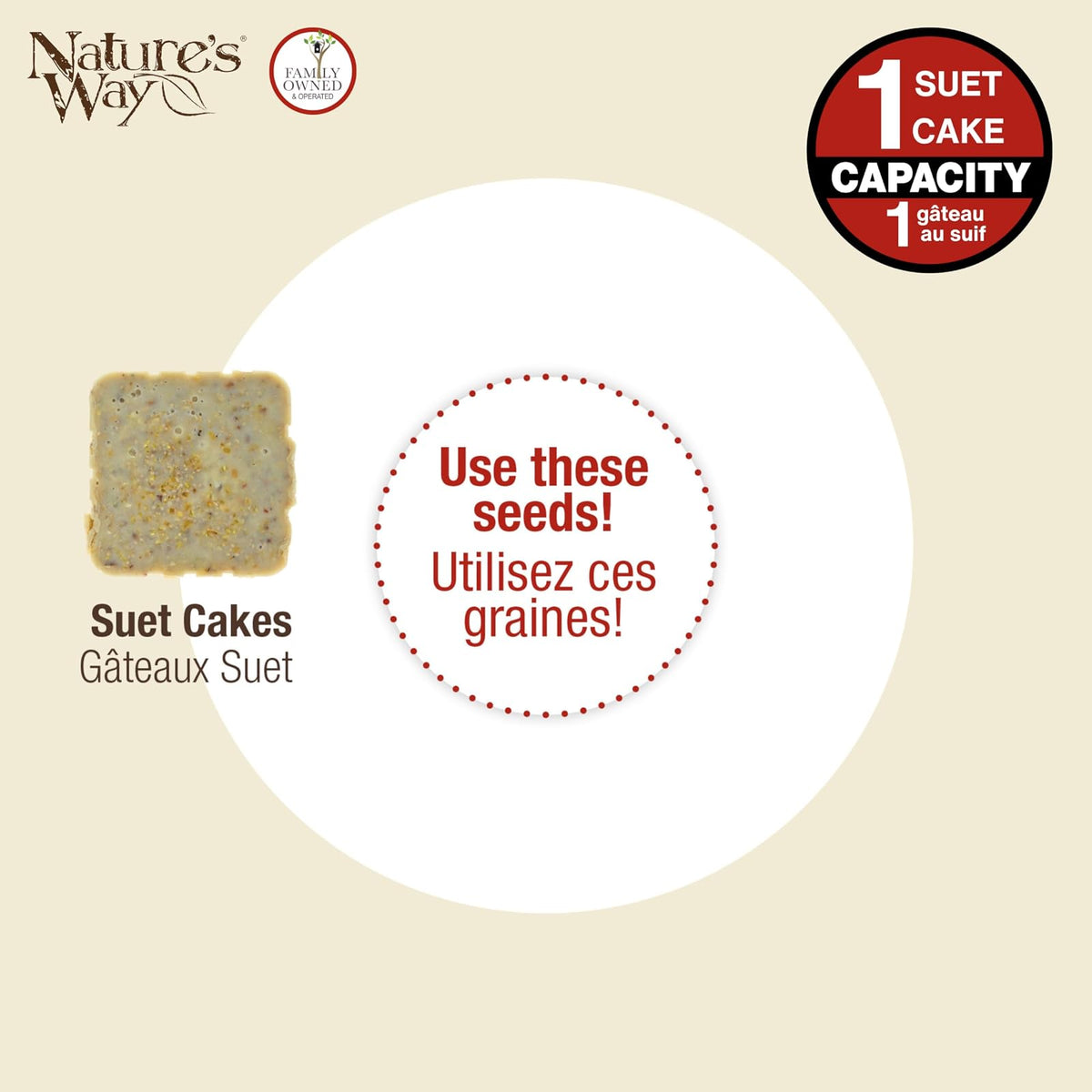 Nature's Way Bird Products CWF2 Cedar Suet Upside-Down - Alimentador para pájaros