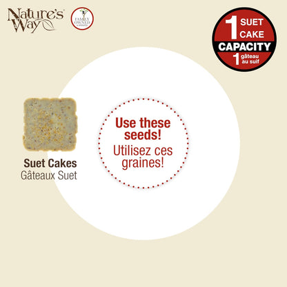 Nature's Way Bird Products CWF2 Cedar Suet Upside-Down - Alimentador para pájaros