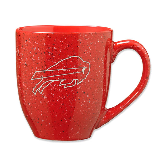 Rico Industries NFL Football Buffalo Bills - Taza de café de cerámica moteada grabada con láser de 16 onzas