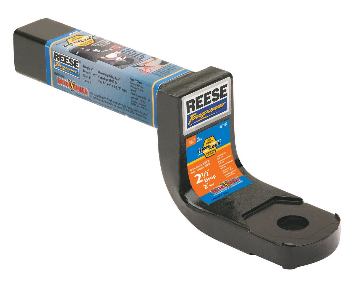 Reese Towpower 21900 Soporte de Bola Entrelazada Clase II, Negro - Gota de 6,35 cm