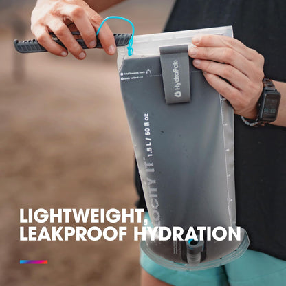 HydraPak Velocity IT (depósito de hidratación de 1,5 L o 2 L) – Vejiga de Agua aislada/depósito para Paquete de hidratación, válvula de mordida autosellante, a Prueba de Fugas y Apta para lavaplatos
