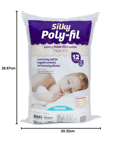 Fairfield - Polietileno Sedoso, Fibra de poliéster de Alta Calidad, Relleno de Almohada Suave para Dormir Tranquilo, Animales de Peluche y Juguetes, Bolsa de 12 onzas