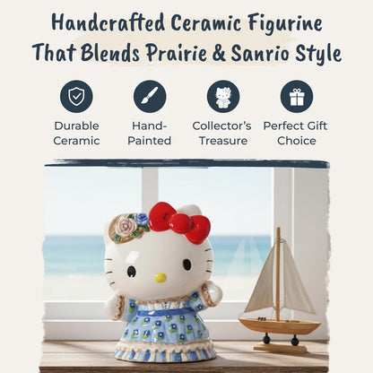 Blue Sky Clayworks - Figura de Vestidos de Hello Kitty in Western Prairie, Accesorios para el hogar y la Cocina, cerámica, 24424