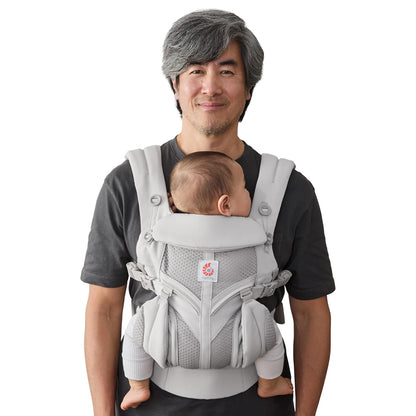 Ergobaby Omni Classic Portabebés Ergonómico, Recién Nacido a Niño Pequeño, 3-20 kg - Gris (Pearl Grey)
