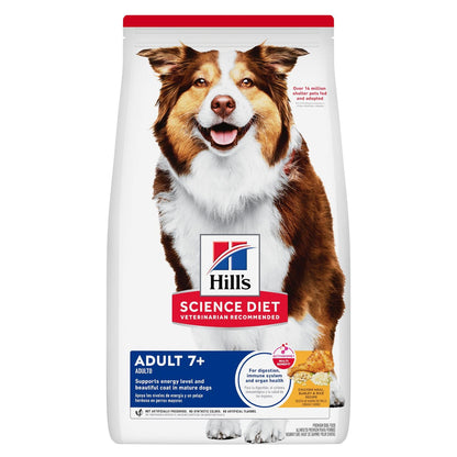 Hill's Science Diet Croquetas para Perro Senior 7+ Sabor Pollo 12Kg | Croquetas Hill's para perro, pollo real, soporte envejecimiento, salud de corazón y riñones, articulaciones sanas