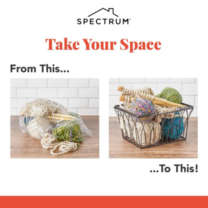 Spectrum Diversified Twist Cesta, Almacenamiento y organización, Negro, Mediano, 1