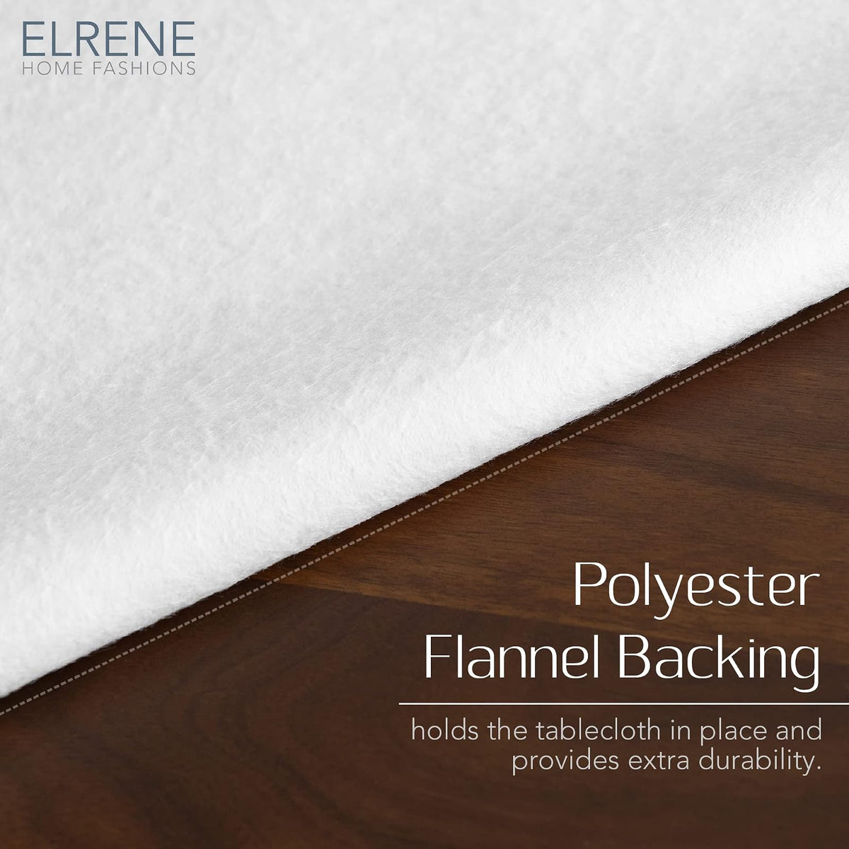 Elrene Home Fashions Savannah Boho Paisley Water- and Stain-Resistant Vinyl Tablecloth with Flannel Backing, 60 Inches X 120 Inches, Rectangle, Blue