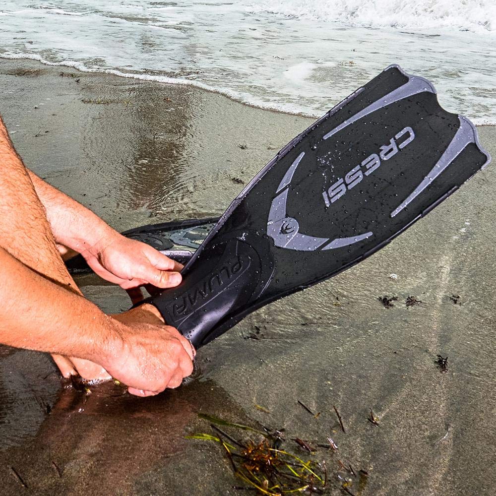 Cressi - Aletas de Snorkel para Adultos con Bolsillo Completo Fabricado con tecnología Avanzada, Color Pluma: Fabricado en Italia