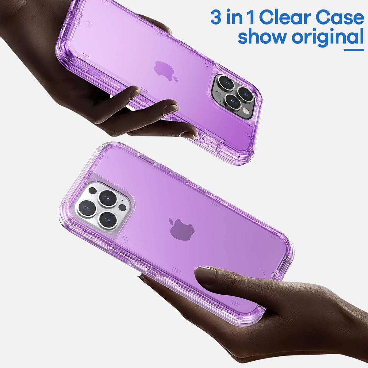 ORIbox - Funda Compatible con iPhone 12 y iPhone 12 Pro, Resistente a los Golpes, anticaída, Transparente