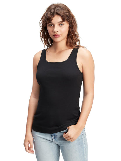 Gap camiseta sin mangas acanalada para mujer - Negro (True Black) - M