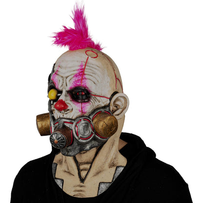 Ghoulish Productions Máscara De Látex Clown Muzzle, Accesorio Pink Payaso Luminoso, Disfraz Aterrador Halloween y Fiestas Temáticas, Cosplay Ciberpunk Clown, Diseño Artesanal Máscara Luminosa