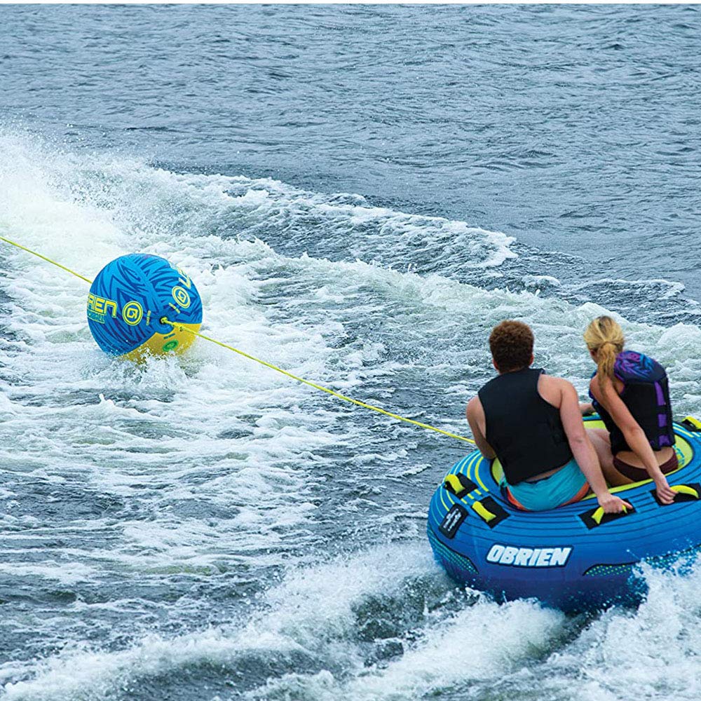 O'Brien Oval Shock Ball and Towable Tube Floats with Rope for Lake or River