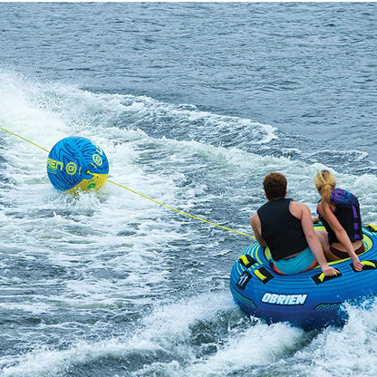 O'Brien Oval Shock Ball and Towable Tube Floats with Rope for Lake or River