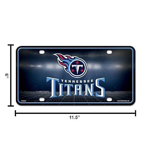 Rico Industries NFL Carbon Fiber Metal Tag Metal Auto Tag 8.5" x 11" - Great for Truck/Car/SUV