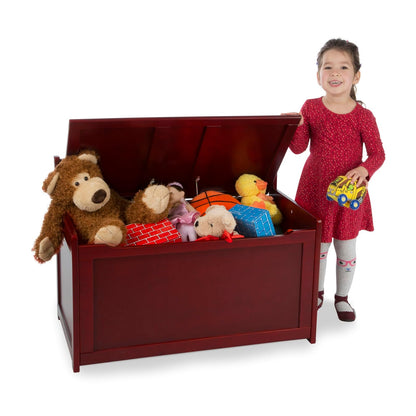 Melissa & Doug Baúl de madera para juguete, baúl de madera resistente, 2.34 metros cúbicos de almacenamiento, fácil de armar, color espresso