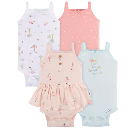 Gerber Multi-pack Sleeveless Onesies Bodysuit Body sin mangasBebé-Niñas