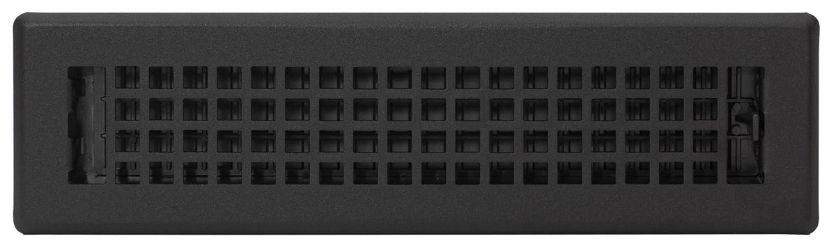 Décor Grates LTH212-BLK Lattice Floor Register, 2x12 Inches, Black