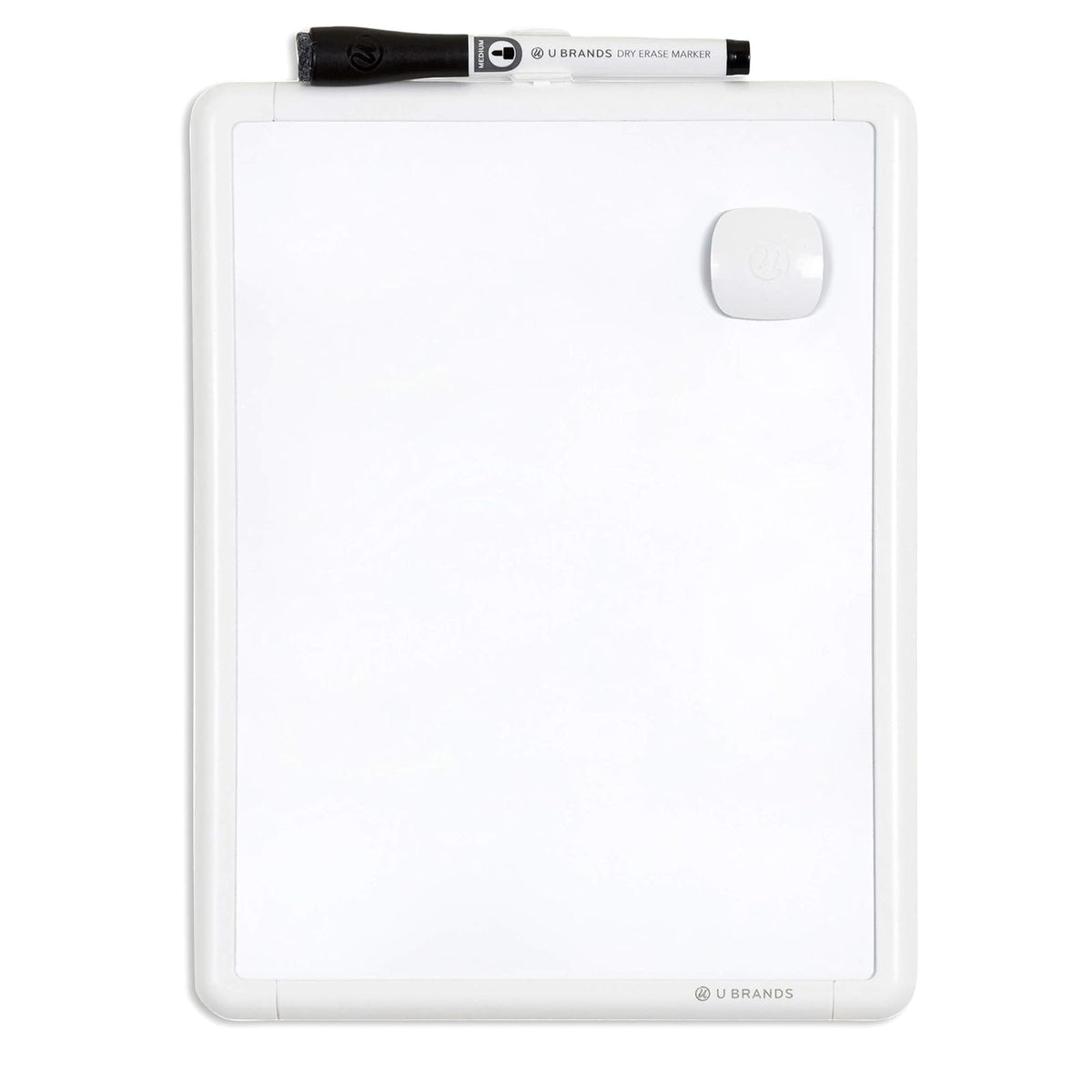 U Brands Contempo - Pizarrón magnético de borrado en seco, pulgadas, armazón blanco, 252U00-04, Sencillo, Blanco, 8.5 X 11