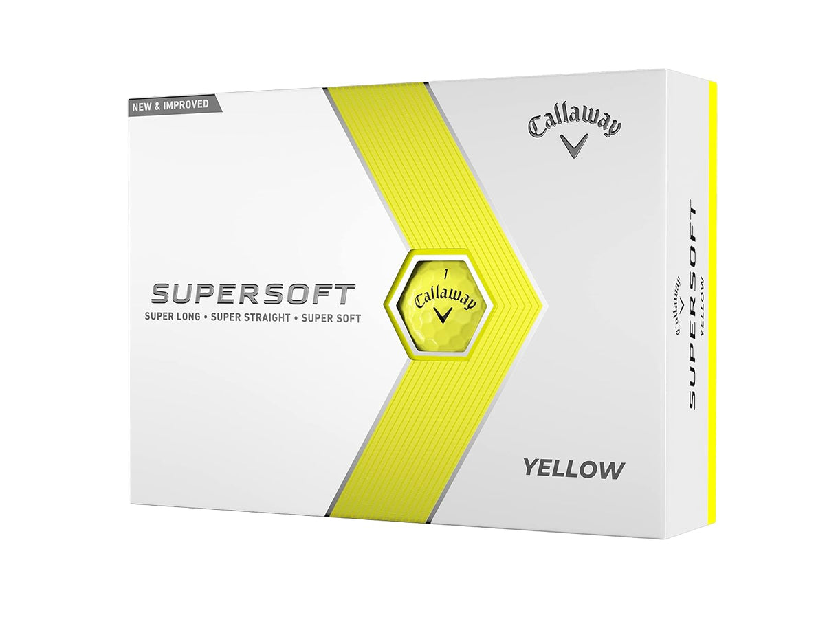 Callaway Golf Supersoft Pelotas de Golf Paquete de 12 - amarillo