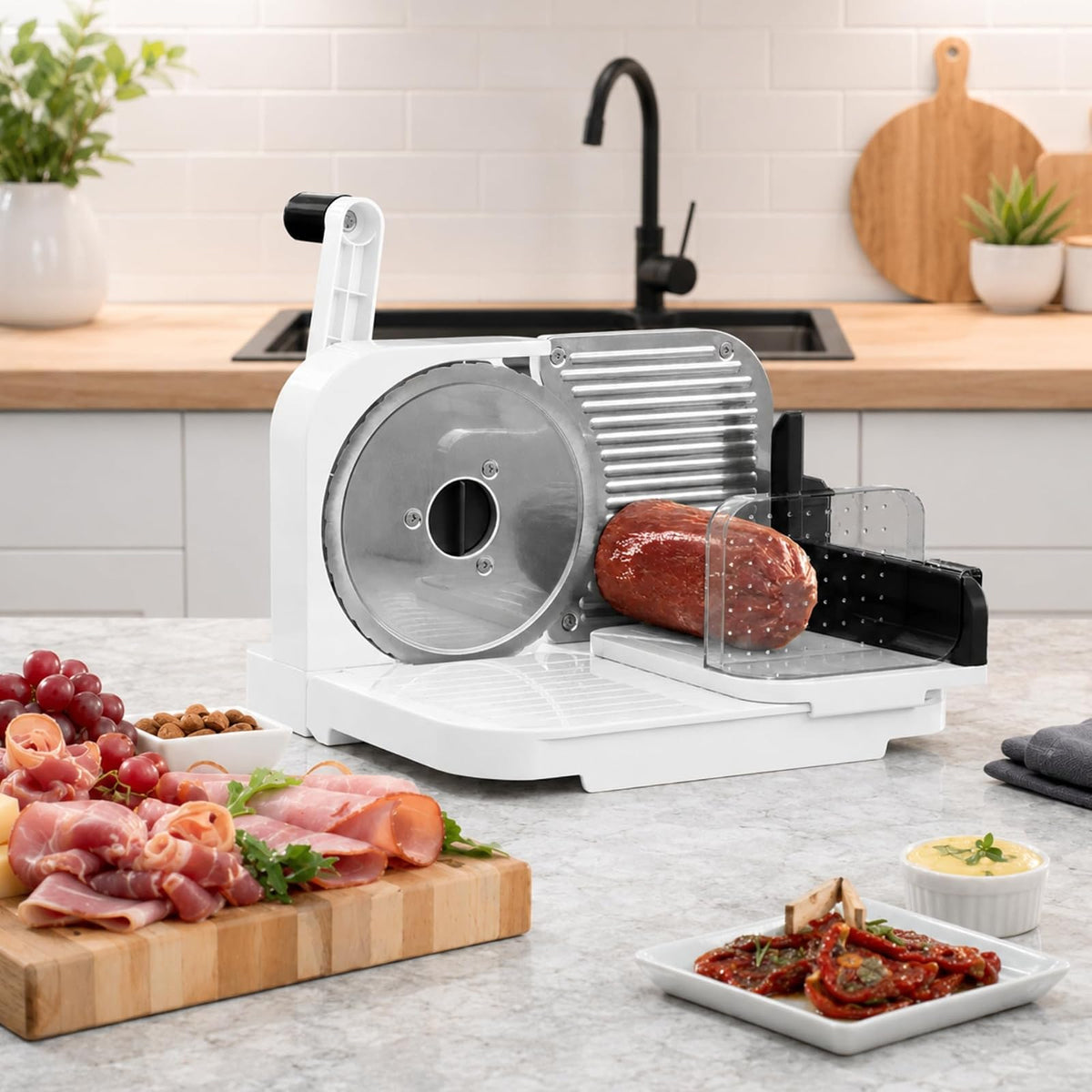 Starfrit 092968-002-0000 Deli Slicer, 11 x 11.8 x 7.9 pulgadas, verde