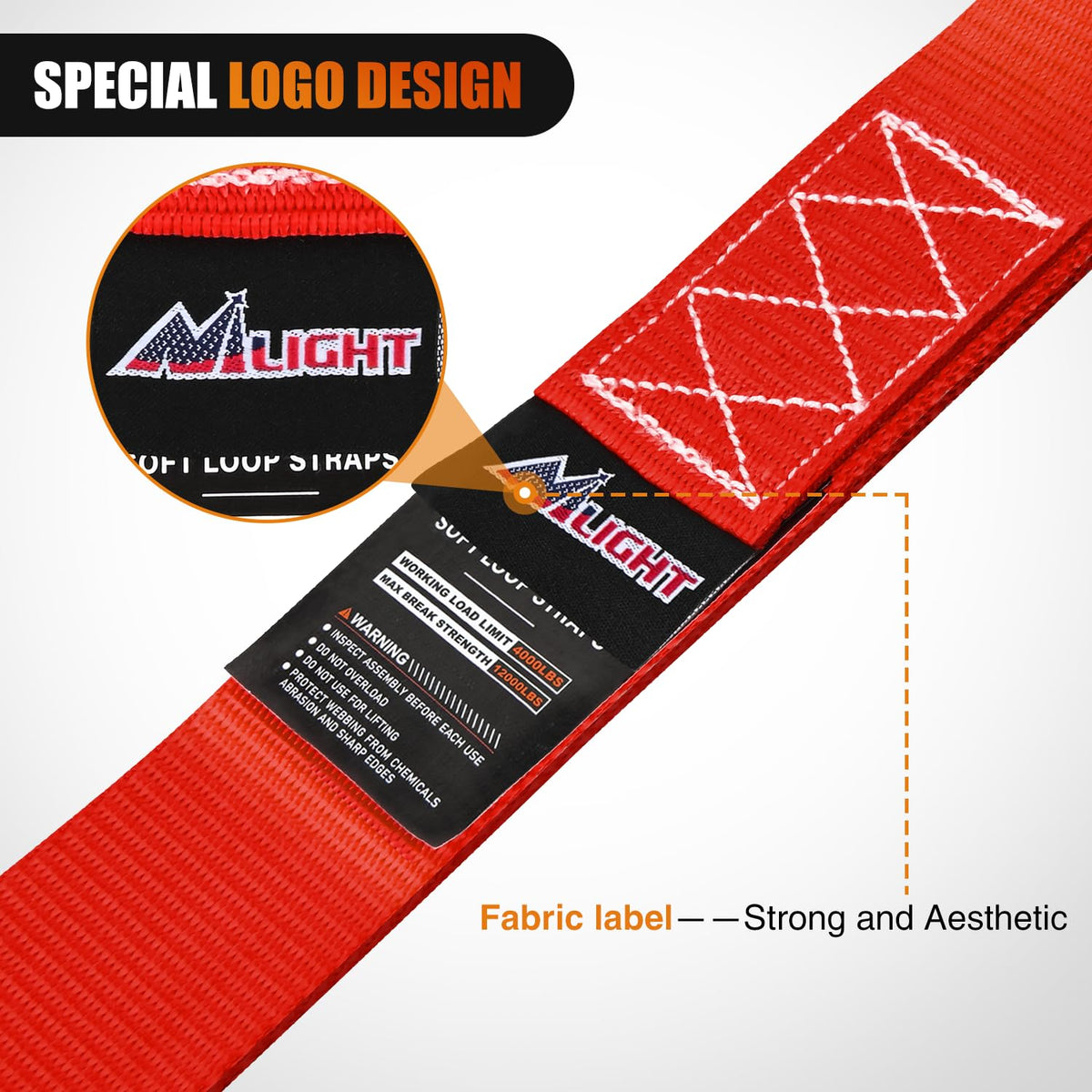 Nilight - Correas de Amarre para Motocicleta de 1.7 x 17 Pulgadas, Resistentes a la Rotura máxima de 12000 Libras, para asegurar la Carga de Movimiento de Kayak de UTV (8 Unidades), Color Rojo