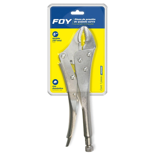 Foy 142068 Pinza de presión de 5" quijada curva