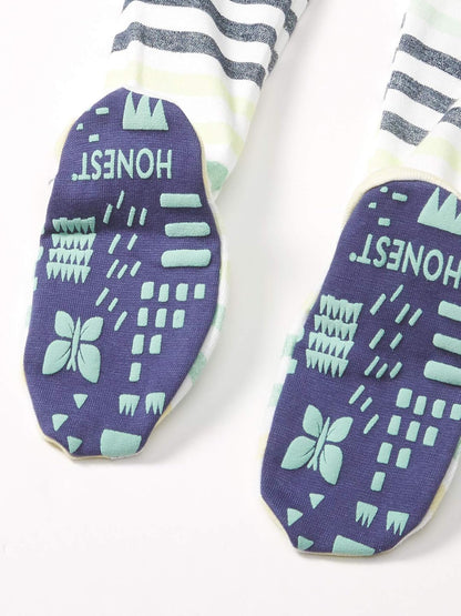 HonestBaby Pijama de algodón orgánico Ajustado con pies Mamelucos para bebés y niños pequeños para bebés niñas