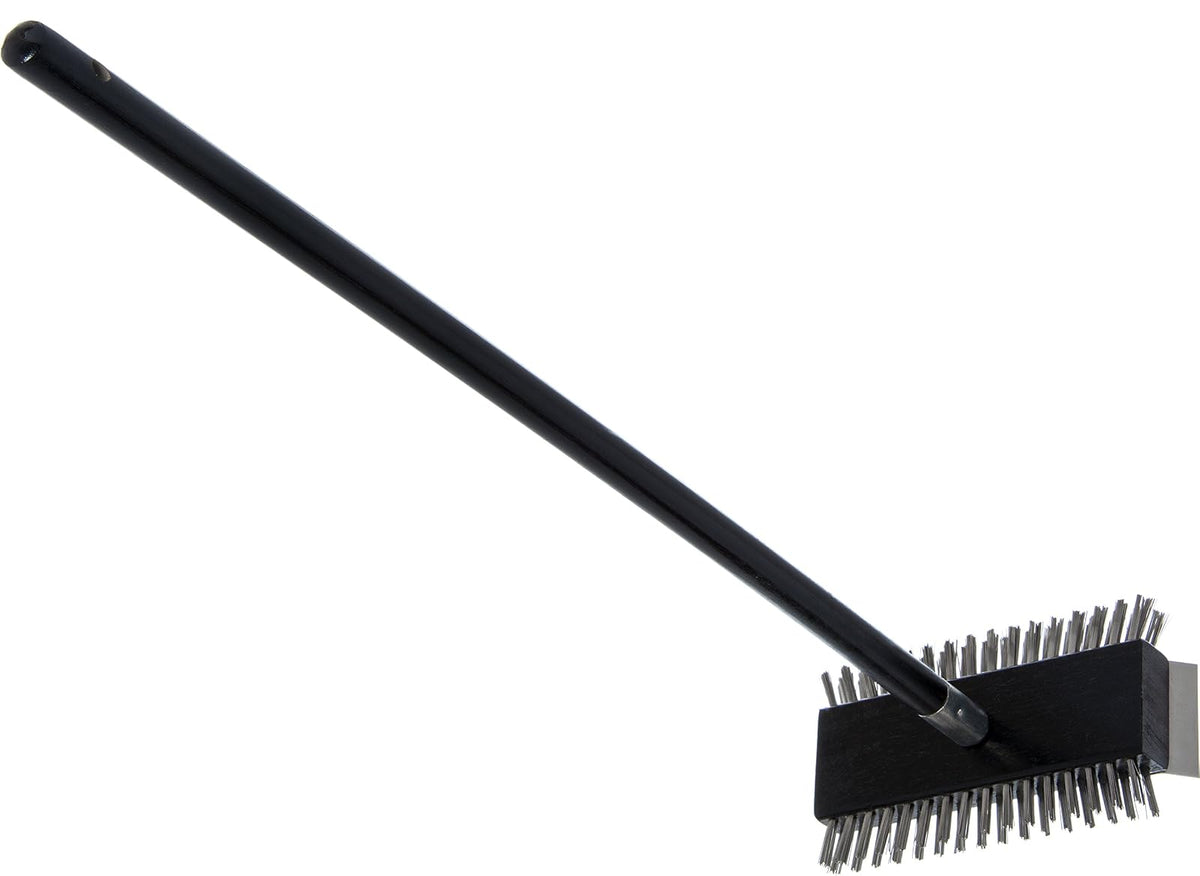 SPARTA 4029000 - Cepillo para Polvo para Parrilla de Acero Inoxidable, raspador para Parrilla con cerdas de Metal, 30.5 Pulgadas, Color Negro
