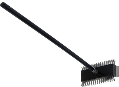 SPARTA 4029000 - Cepillo para Polvo para Parrilla de Acero Inoxidable, raspador para Parrilla con cerdas de Metal, 30.5 Pulgadas, Color Negro