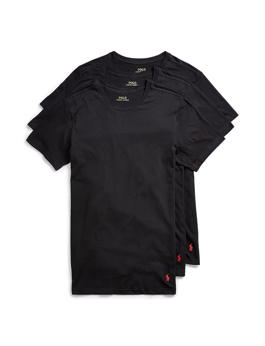 Polo Polo Ralph Lauren Slim Fit Absorbente Crew - Paquete de 3 Camisetas Camiseta para Hombre