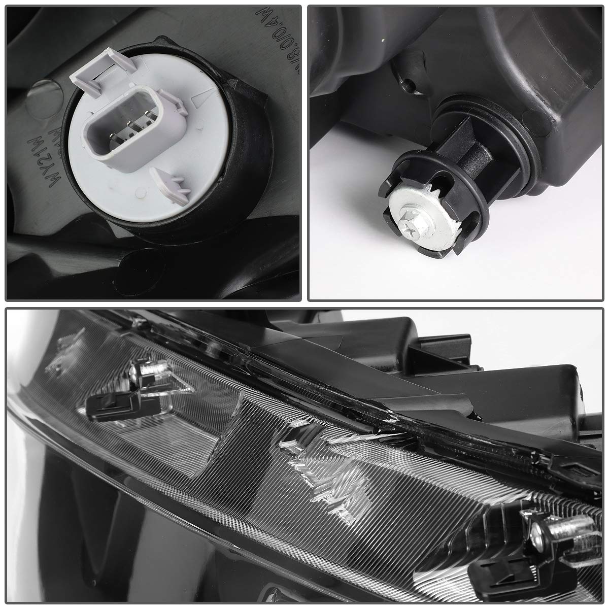 DNA Motoring Faro Delantero Izquierdo Tipo Proyector OEM-HL-0065-L con LED para Honda Civic 2016-2020