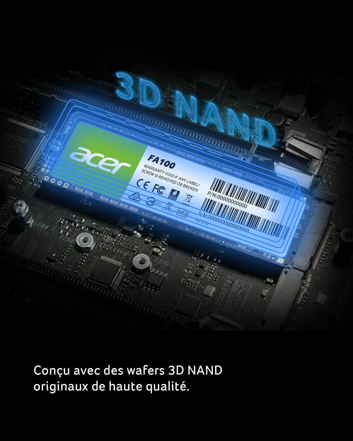 Acer Unidad SSD FA100 1TB M.2 NVME3000MB/S (BL.9BWWA.120)