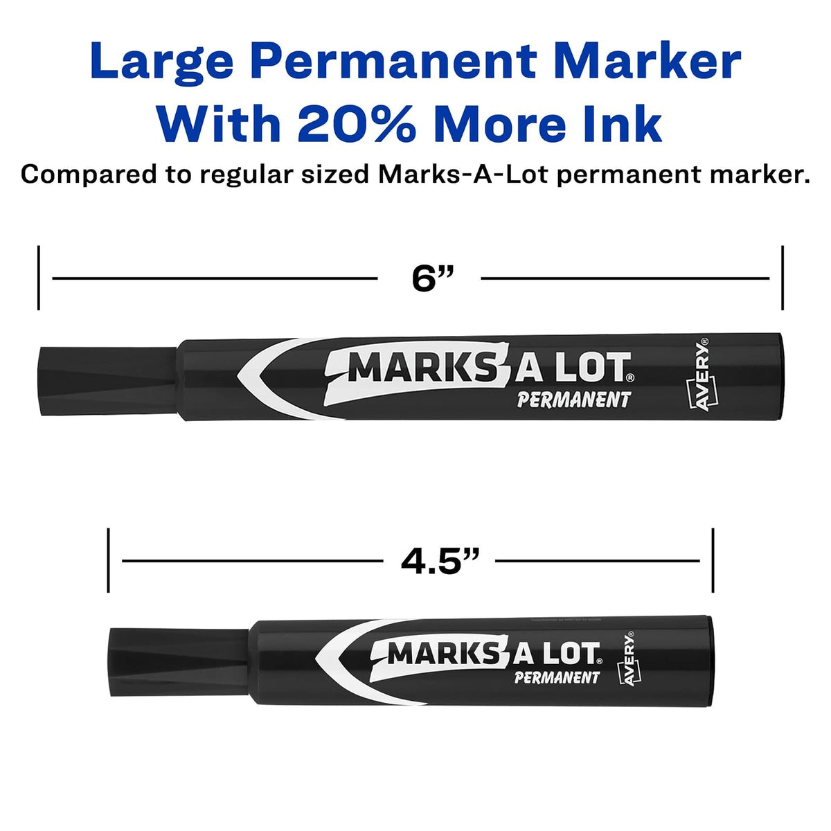 Avery Marks-A-Lot 8885 Marcador Jumbo Punta Cincel, verde, 12 Piezas