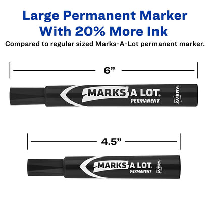 Avery Marks-A-Lot 8885 Marcador Jumbo Punta Cincel, verde, 12 Piezas