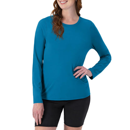 Hanes Sport Cool DRI playera de manga larga para mujer - Underwater azul - CH