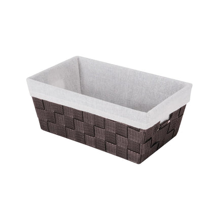 Whitmor Bolsa de Almacenamiento con agarradera, Tejida, Marrón, Small Shelf Tote W/Liner, 1