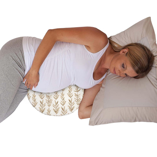 Boppy Almohada de cuña para el Embarazo con Funda de Almohada extraíble de Jersey, pastizales Topos, Soporte Firme, Compacto, posicionamiento prenatal y posnatal