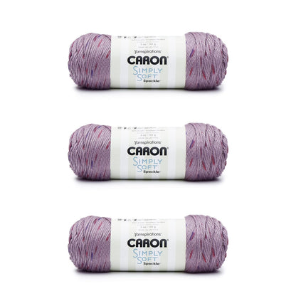 Caron Simply Soft Estambre Acrílico Diseños Especiales, Paquete de 3 x 141 g - Snapdragon Speckle