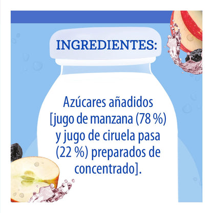 Gerber Jugo Etapa 2 Manzana Ciruela Paquete de 12 Piezas de 175 ml c/u
