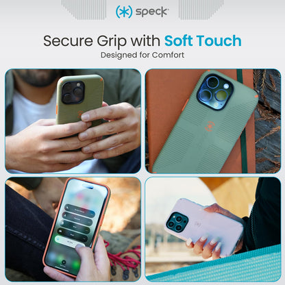 Speck MagSafe - Funda para iPhone 15 Pro MAX, protección contra caídas y cámaras, Agarre Seguro Suave al Tacto, Compatible con Carga inalámbrica, se Adapta a Todos los Modelos de 6.7 Pulgadas