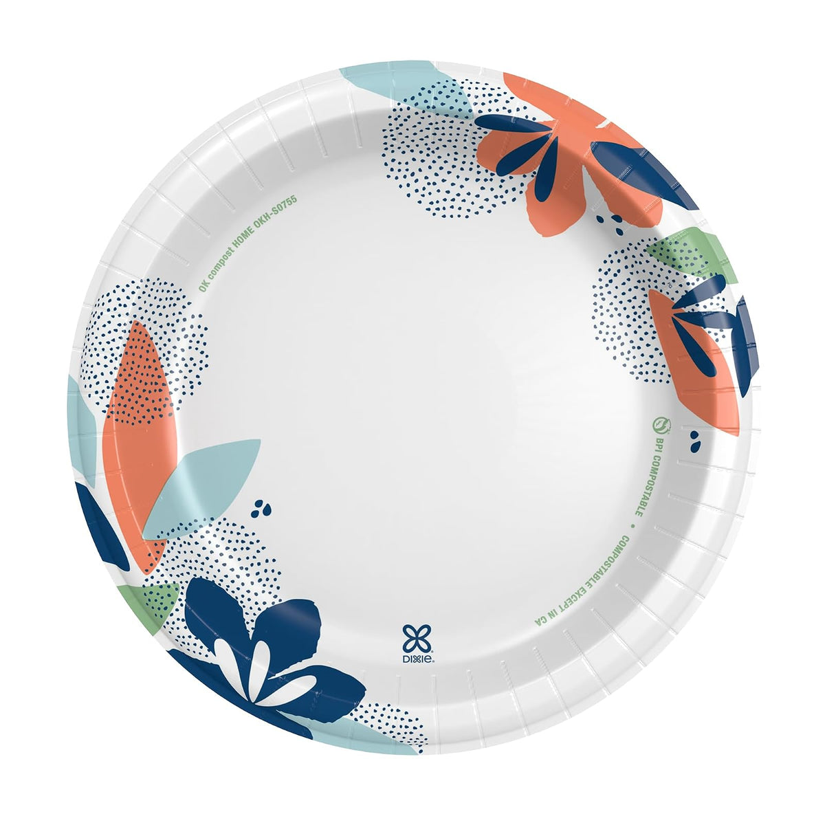 Dixie Paper Plates, 10 1/16 inch, Dinner Size Printed Disposable Plate, 86 count (1 pack of 86 Plates), Packaging and Design May Vary