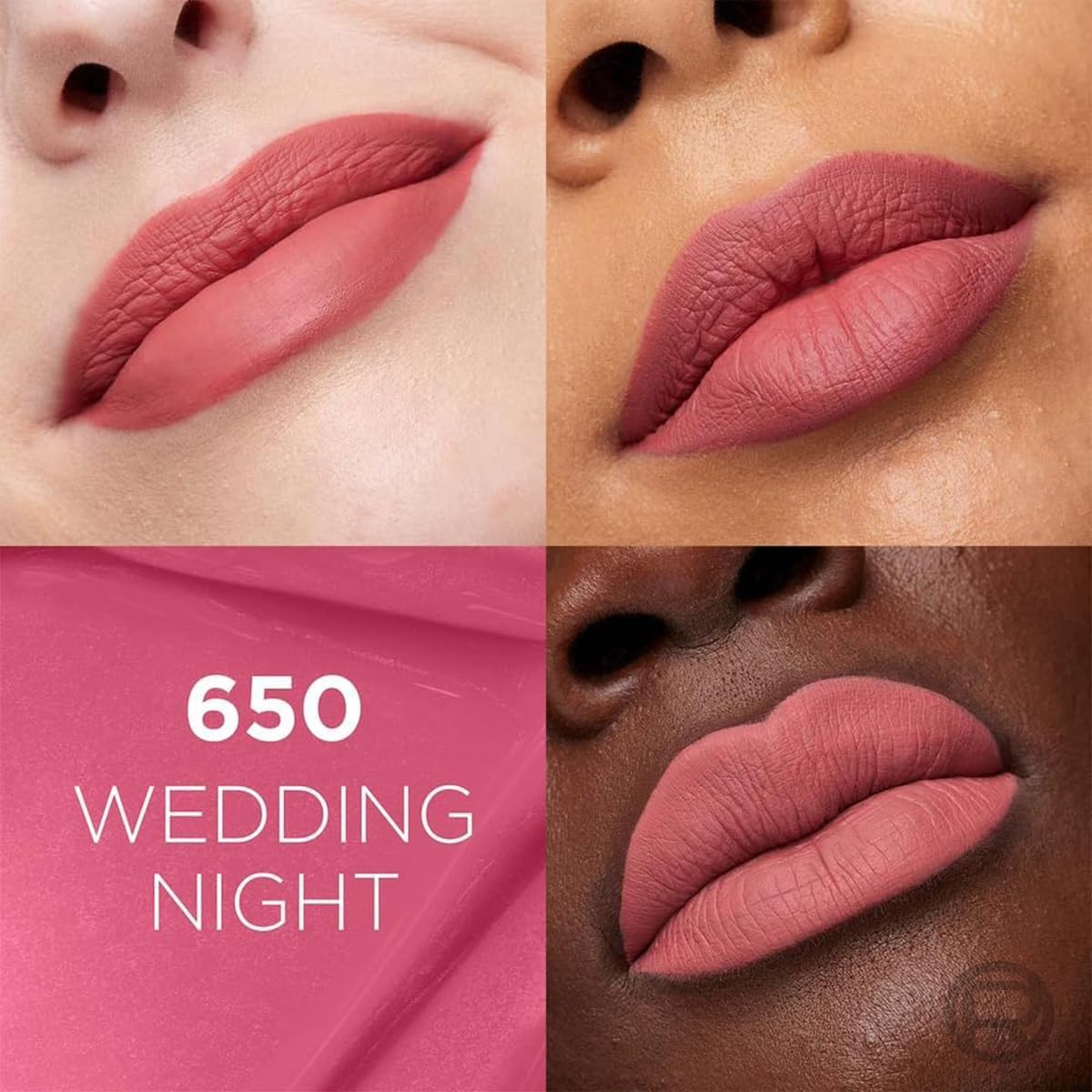 L'Oréal Paris Infallible Le Matte Resistance Labial Líquido Mate de Larga Duración Hasta por 16h con Ácido Hialurónico, Tono 650 Wedding Night