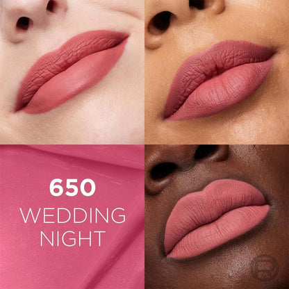 L'Oréal Paris Infallible Le Matte Resistance Labial Líquido Mate de Larga Duración Hasta por 16h con Ácido Hialurónico, Tono 650 Wedding Night