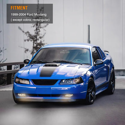 Nilight Conjunto de Luces Antiniebla Ford Mustang 1999-2004 880 12V Lente Transparente